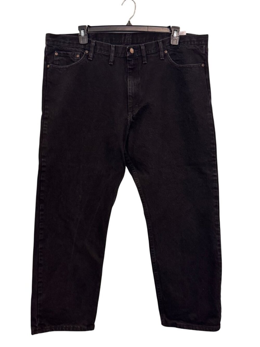 vintage Wrangler Mens Black Relaxed Fit Jeans 44X30 Cotton Denim